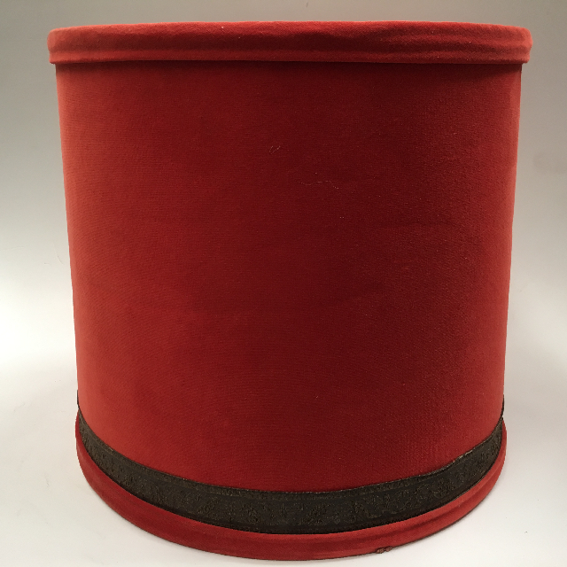 LAMPSHADE, 1960s 70s (Large) Red Velvet